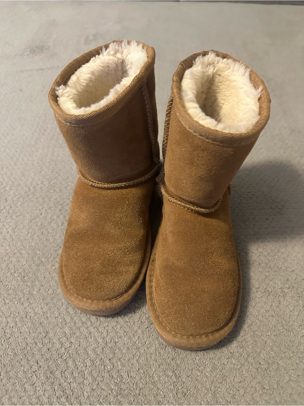 Dream Pairs Kids Chestnut Suede Plush-Lined Boots